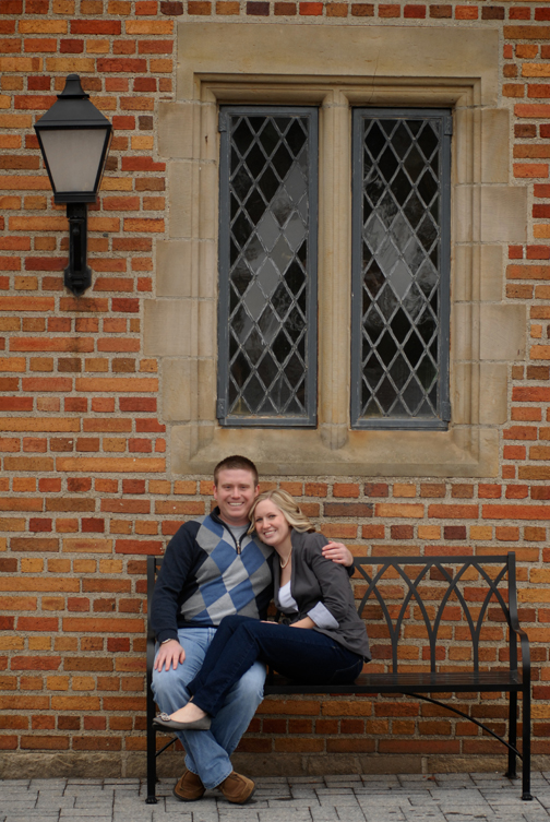 MI wedding photographer takes engagement portraits on location