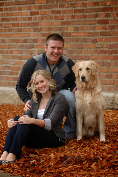 MI wedding photographer takes engagement portraits on location