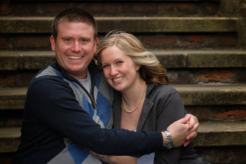 MI wedding photographer takes engagement portraits on location